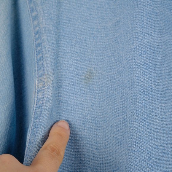 Vintage Chambray Embroidered Outfit Petite Large - Picture 8 of 13